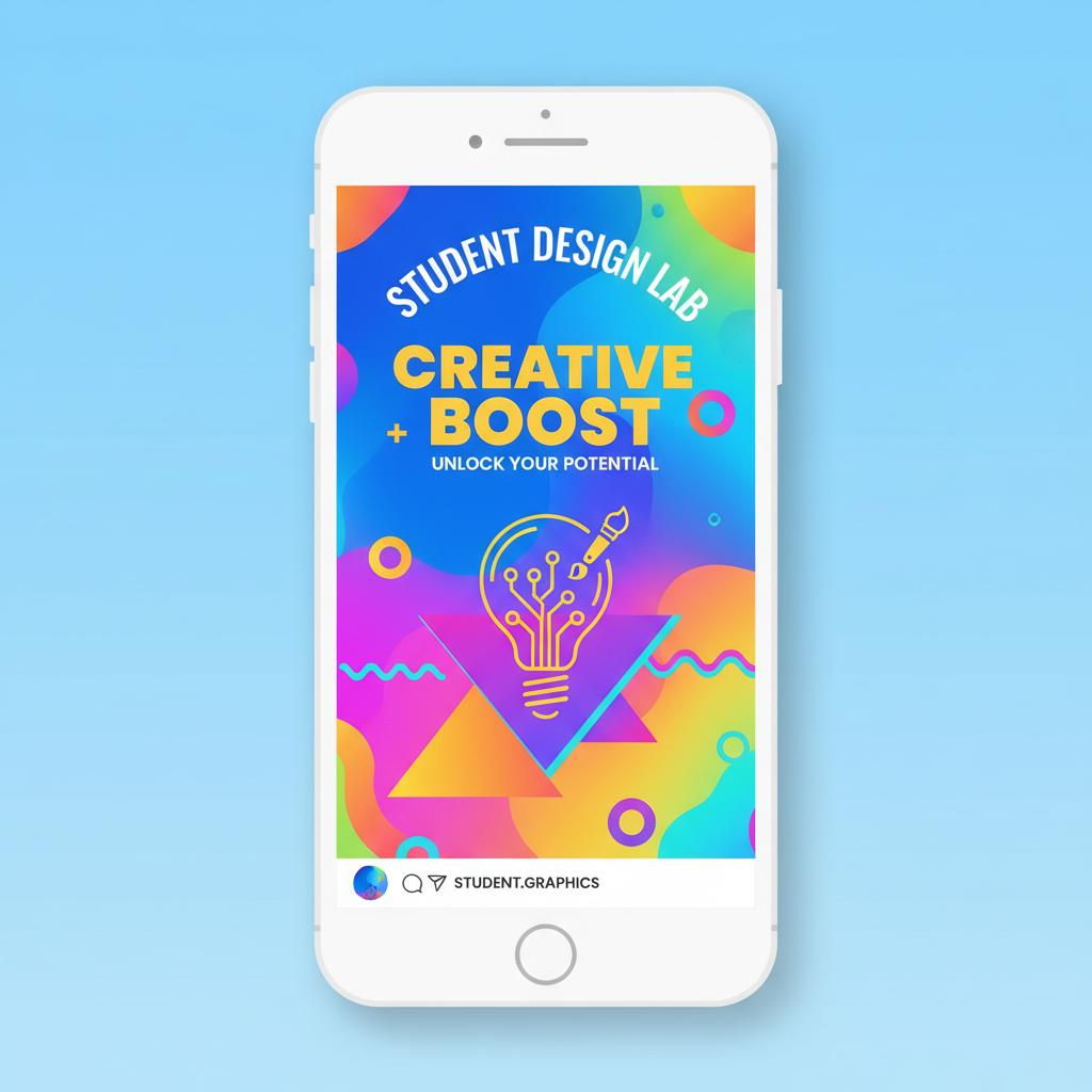 Student social media design work