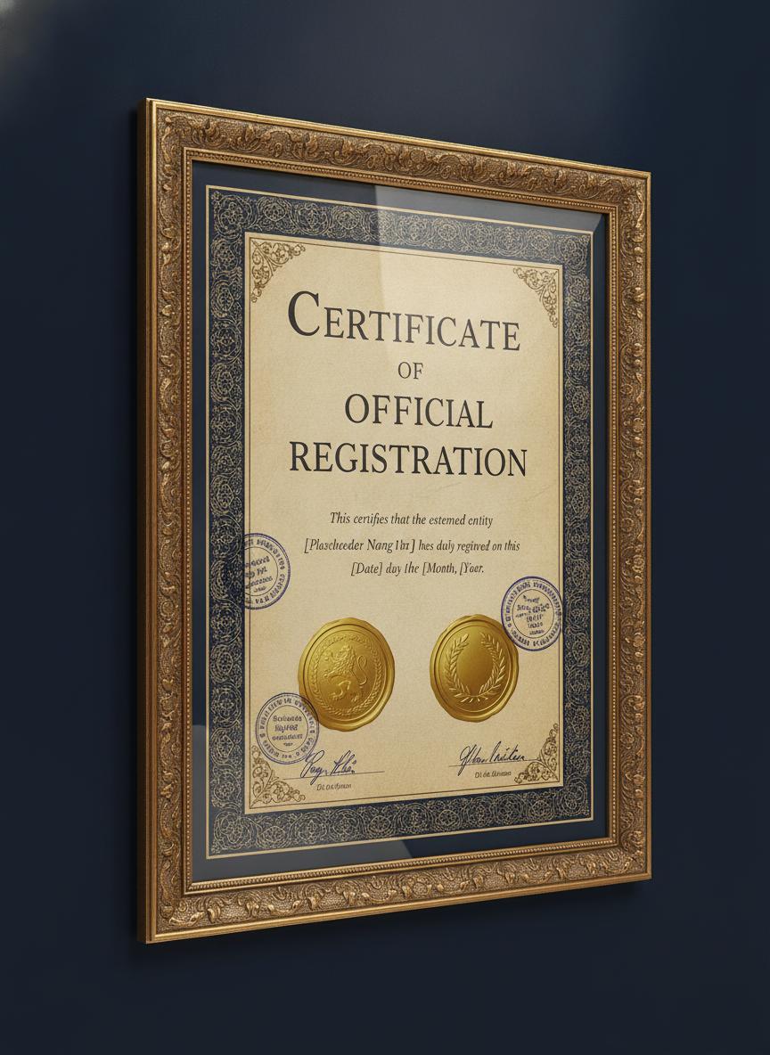 NAVTTC Registration Certificate
